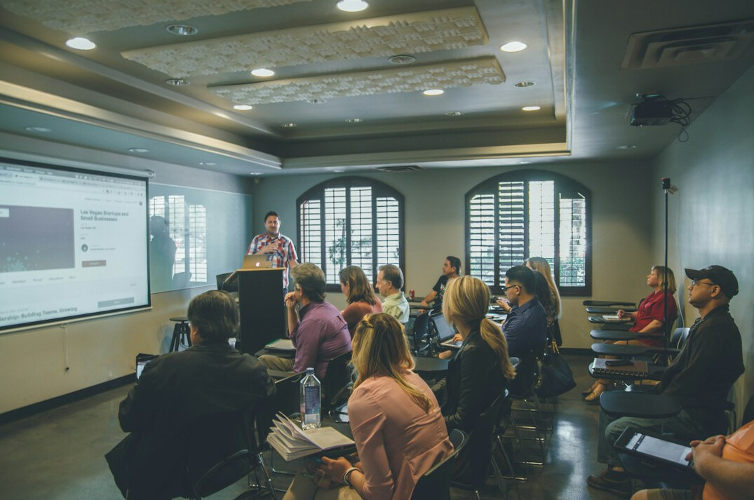 programming students in classroom