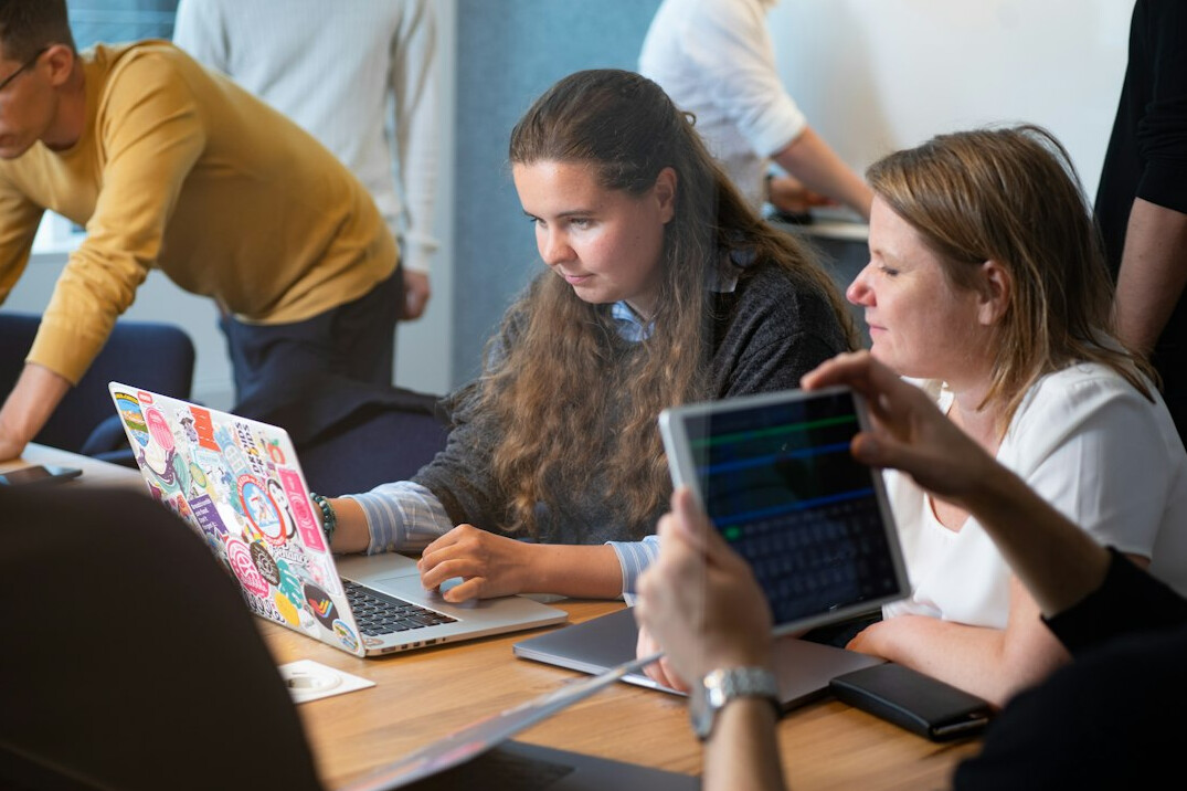 diverse students learning programming