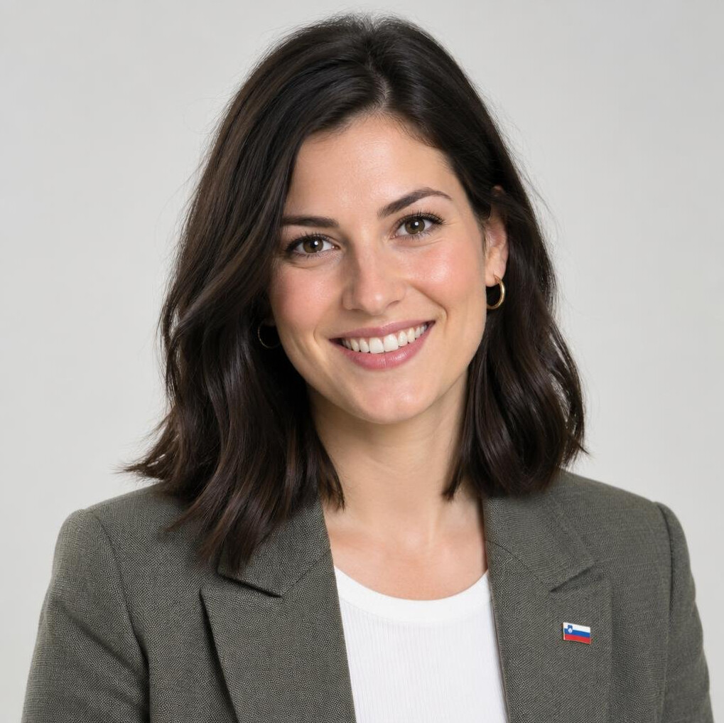 Portrait of a smiling woman in her late twenties